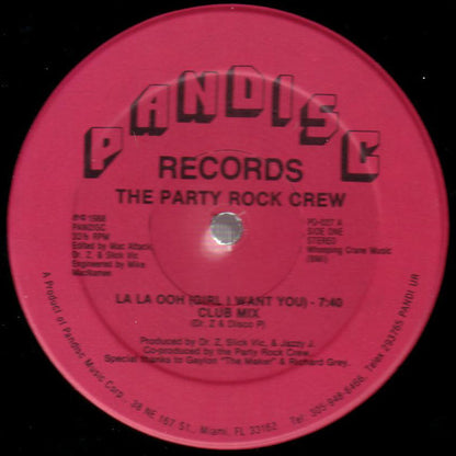The Party Rock Crew* : La La Ooh (Girl I Want You) (12", Red)