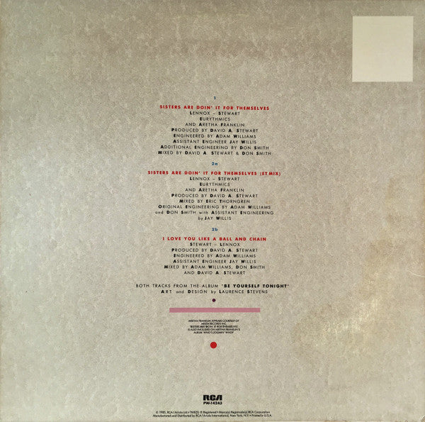 Eurythmics And Aretha Franklin : Sisters Are Doin' It For Themselves (12")