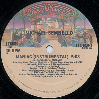 Michael Sembello : Maniac (12", Single, 72)