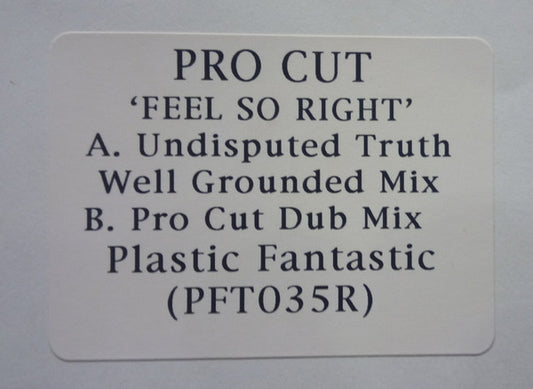Pro Cut : Feel So Right (Disc Two) (12", W/Lbl)