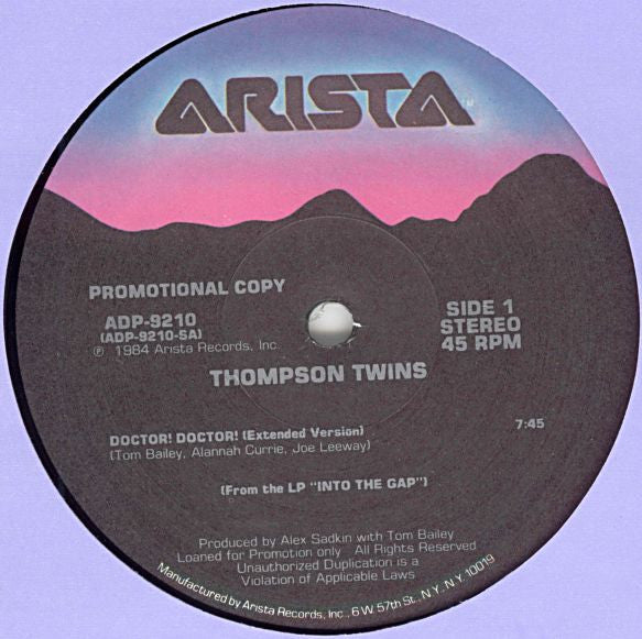 Thompson Twins : Doctor! Doctor! (12", Single, Promo)