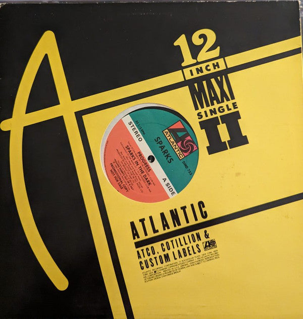 Sparks : Progress (12", Maxi, Promo, SP )