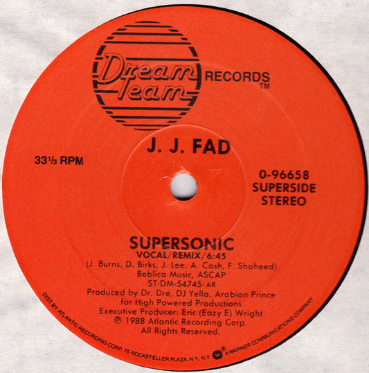 J.J. Fad : Supersonic (12", AR)