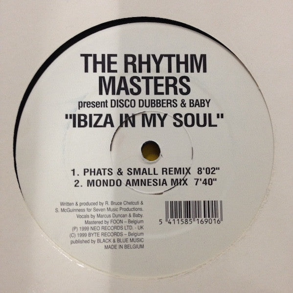 Rhythm Masters Present Disco Dubbers & Baby (3) : Ibiza In My Soul (12")