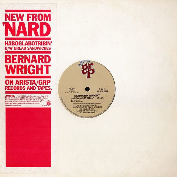 Bernard Wright : Haboglabotribin' (12", Promo)