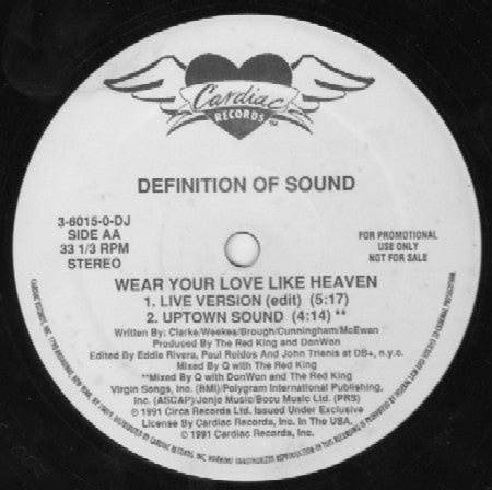 Definition Of Sound : Wear Your Love Like Heaven (12", Promo)
