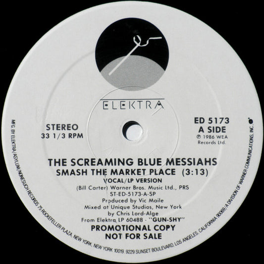 The Screaming Blue Messiahs : Smash The Market Place (12", Promo)