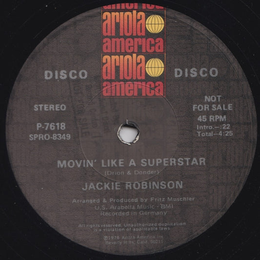 Jackie Robinson : Movin' Like A Superstar (12", Promo)