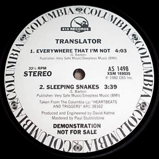 Translator (3) : Everywhere That I'm Not / When I Am With You (12", Promo)