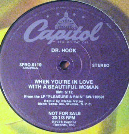 Dr. Hook : When You're In Love With A Beautiful Woman (12", Promo)