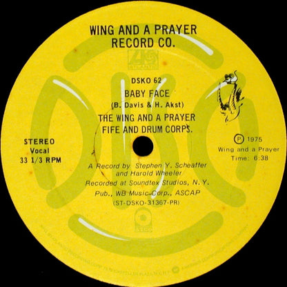 Wing And A Prayer Fife And Drum Corps. : Baby Face (12", Promo)