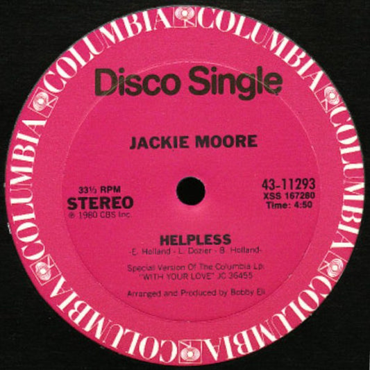 Jackie Moore : Helpless (12", Single)
