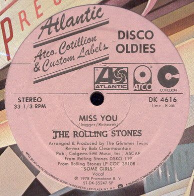 The Rolling Stones : Miss You / Hot Stuff (12")