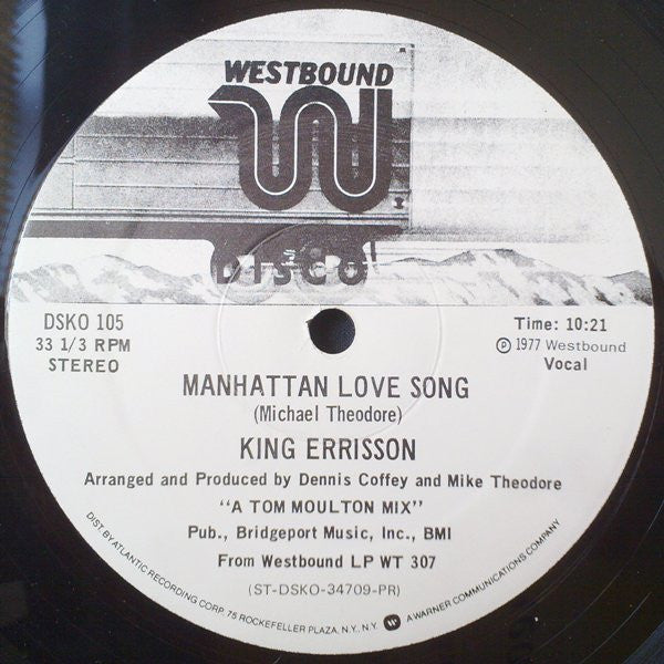 King Errisson : Manhattan Love Song / L. A. Bound (12", Promo)