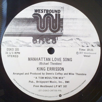King Errisson : Manhattan Love Song / L. A. Bound (12", Promo)