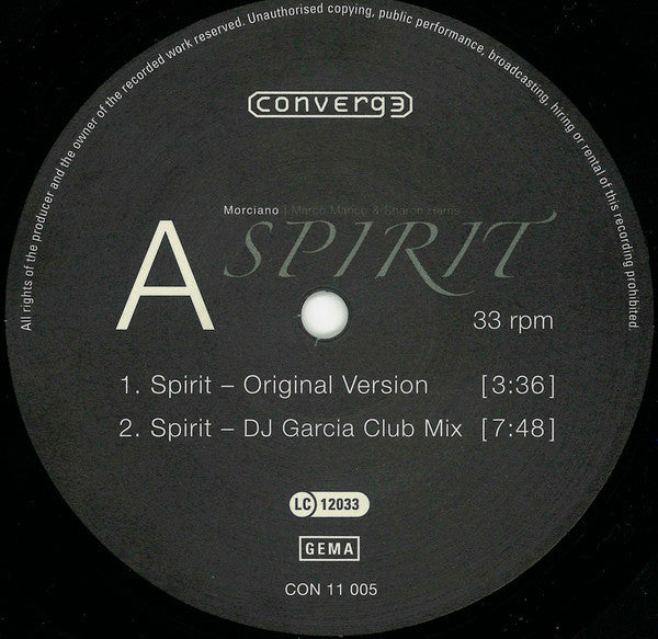 Morciano : Spirit (12")