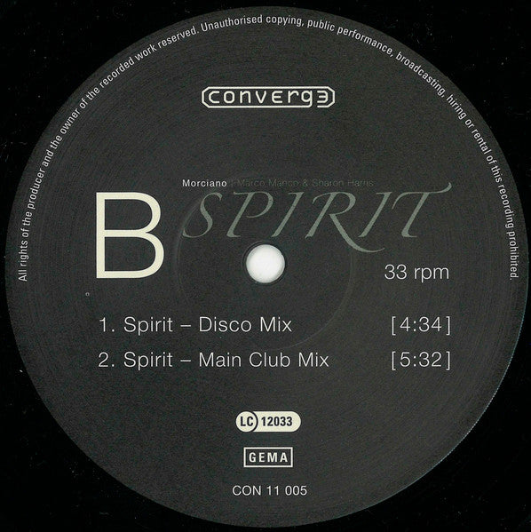 Morciano : Spirit (12")