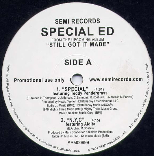 Special Ed : Still Got It Made (12", Promo, Smplr)