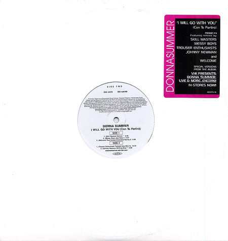 Donna Summer : I Will Go With You (Con Te Partiró) (Promo #3) (12", Promo)
