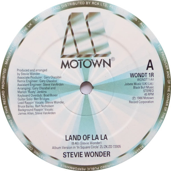 Stevie Wonder : Land Of La La (12")