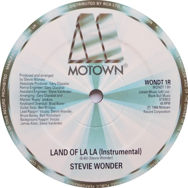 Stevie Wonder : Land Of La La (12")