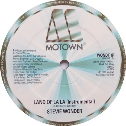 Stevie Wonder : Land Of La La (12")