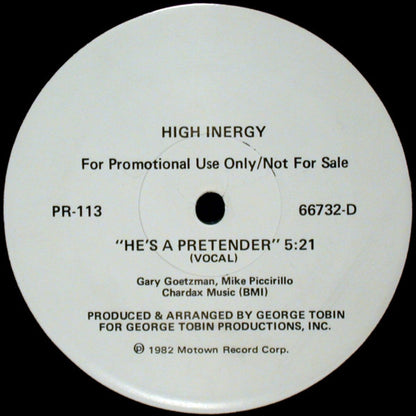 High Inergy : He's A Pretender (12", Promo)