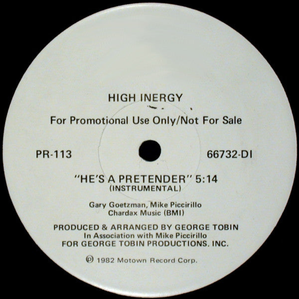 High Inergy : He's A Pretender (12", Promo)