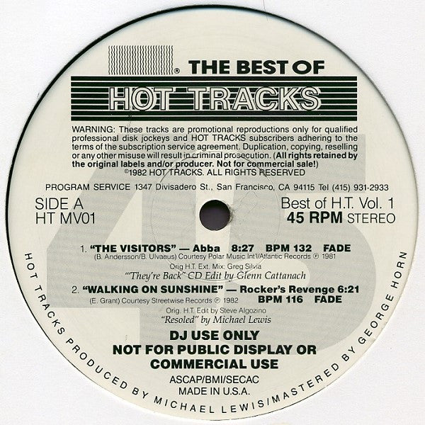 Various : The Best Of Hot Tracks Vol. 1 (2x12", Comp)
