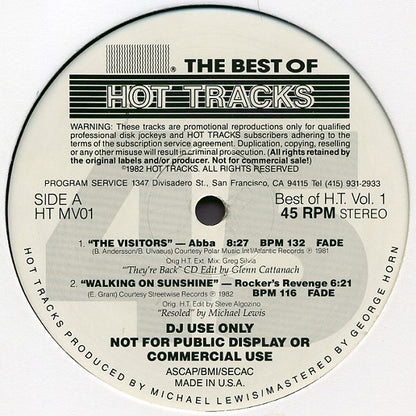 Various : The Best Of Hot Tracks Vol. 1 (2x12", Comp)