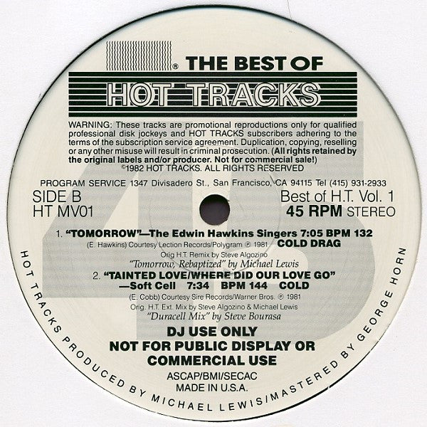 Various : The Best Of Hot Tracks Vol. 1 (2x12", Comp)