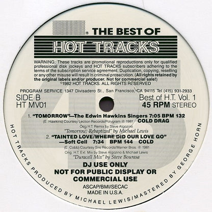 Various : The Best Of Hot Tracks Vol. 1 (2x12", Comp)