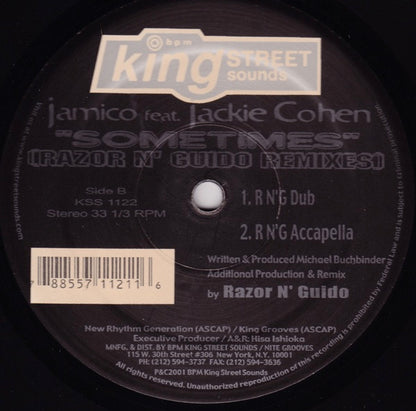 Jamico Feat. Jackie Cohen : Sometimes (Razor N' Guido Remixes) (12")