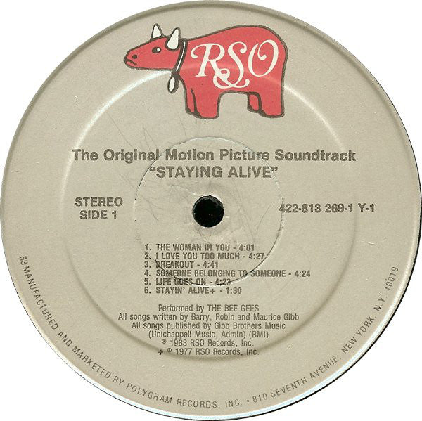 Various : Staying Alive (The Original Motion Picture Soundtrack) (LP, Album, 53)