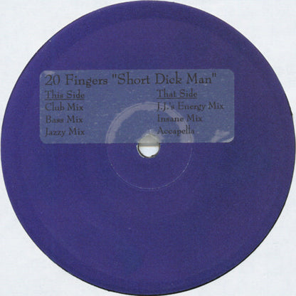 20 Fingers : Short Dick Man (12", Promo, W/Lbl)