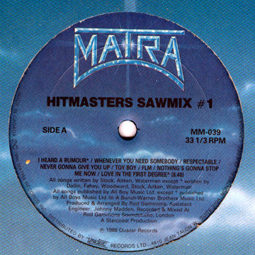 Hitmasters : Sawmix #1 (12")