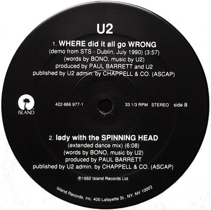 U2 : Even Better Than The Real Thing (12", Single)