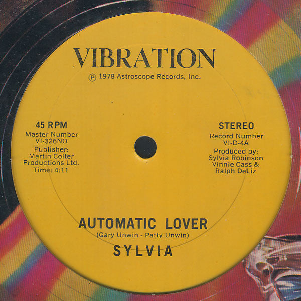 Sylvia Robinson : Automatic Lover (12")