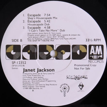 Janet Jackson : Escapade (12", Promo)