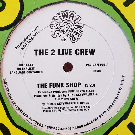 The 2 Live Crew : The Funk Shop (12", Promo)