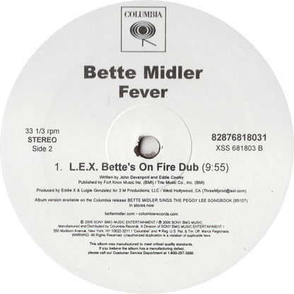 Bette Midler : Fever (L.E.X. Remixes) (12", Promo)