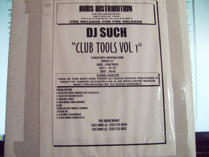 DJ Such : Club Tools Vol 1 (12")