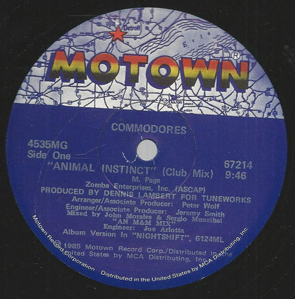 Commodores : Animal Instinct (12", Single)