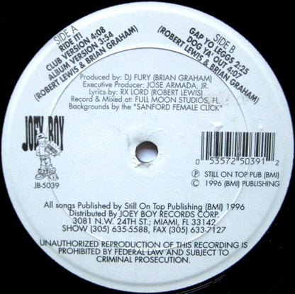 Bass Patrol : Ride It! (12")