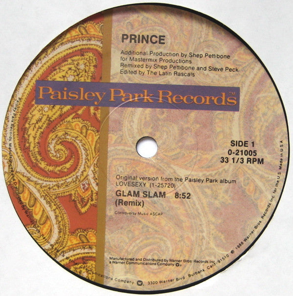 Prince : Glam Slam (12", Single, SRC)