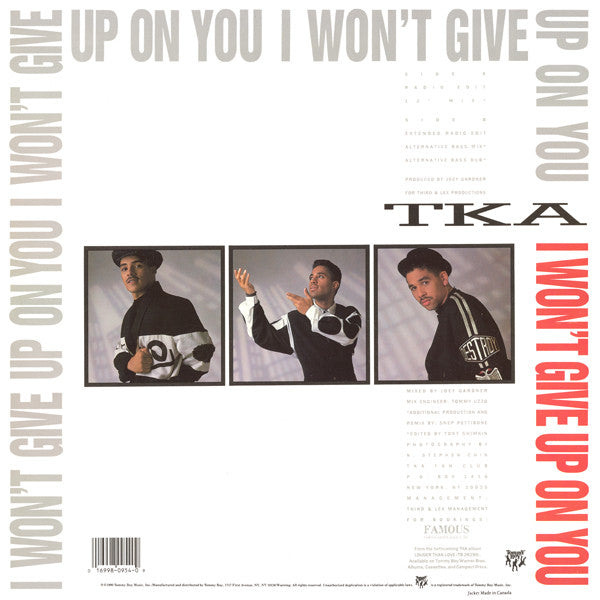 TKA : I Won't Give Up On You (12")