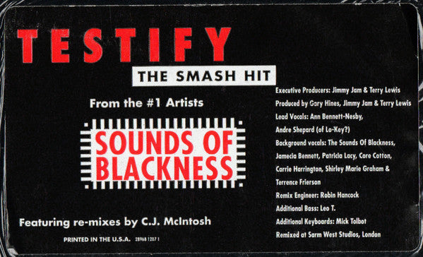 The Sounds Of Blackness* : Testify (12", Single)