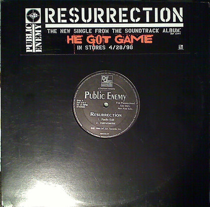 Public Enemy : Resurrection (12", Single, Promo)