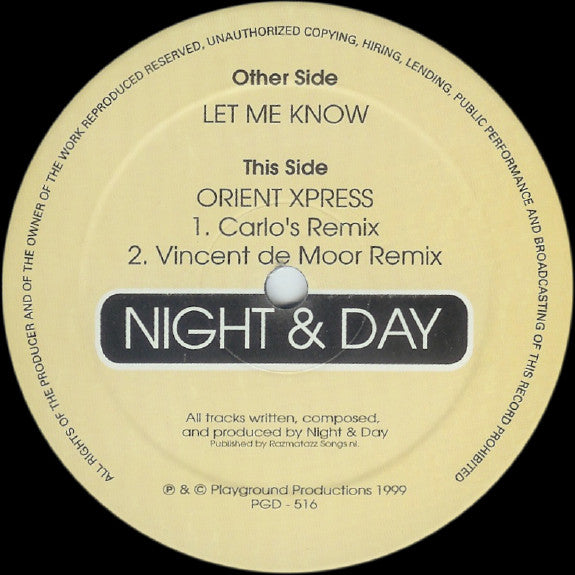 Night & Day : Let Me Know (12")
