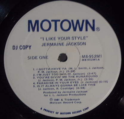 Jermaine Jackson : I Like Your Style (LP, Album, Promo)